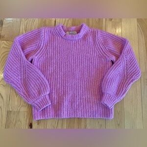 Loft Pink Ribbed Crewneck Knit Sweater Size Women’s XS Petite Valentine’s